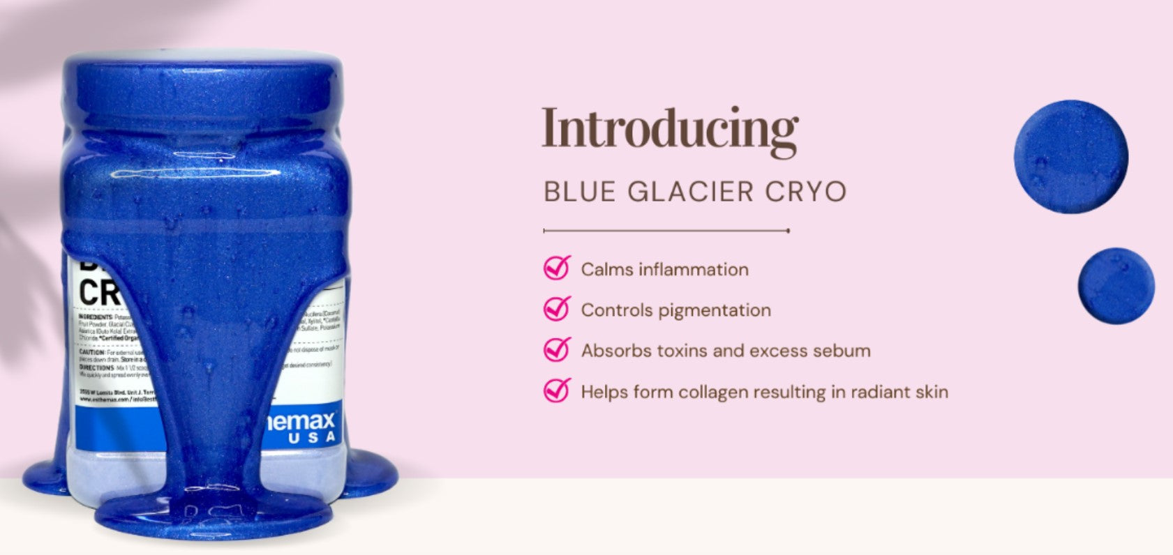 NEW! Esthemax Blue purchases Glacier Cryo Hydrojelly Mask